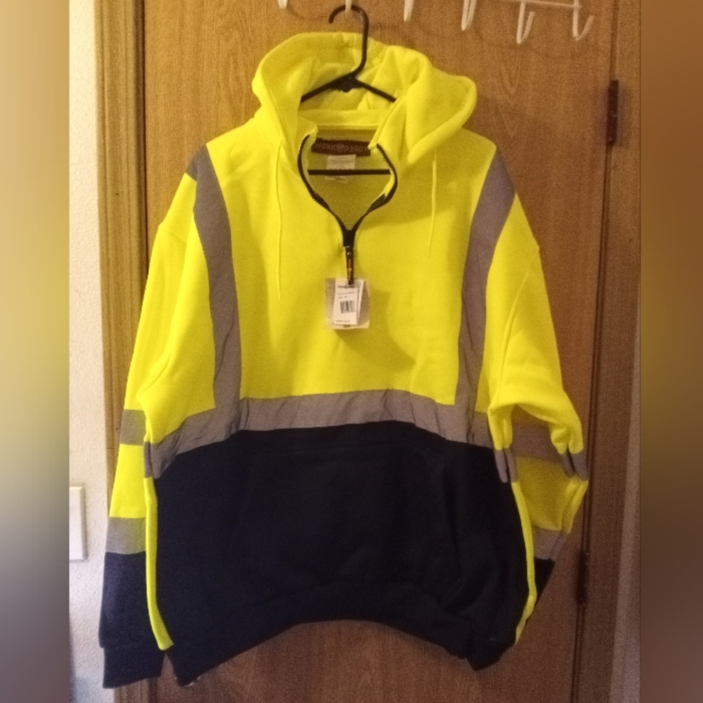 Unavailable Vis Hoodie Class III 2X Blocks 98%UV PPE Safety Reflective Sweater - Picture 7 of 7